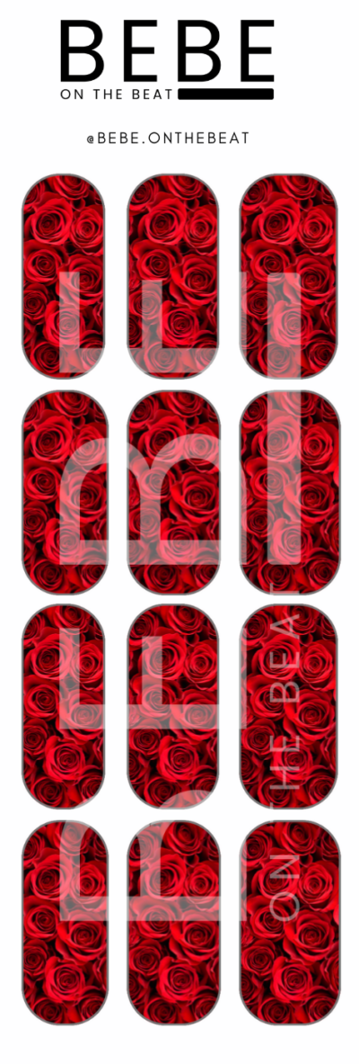 Red Roses - Waterslide Decal