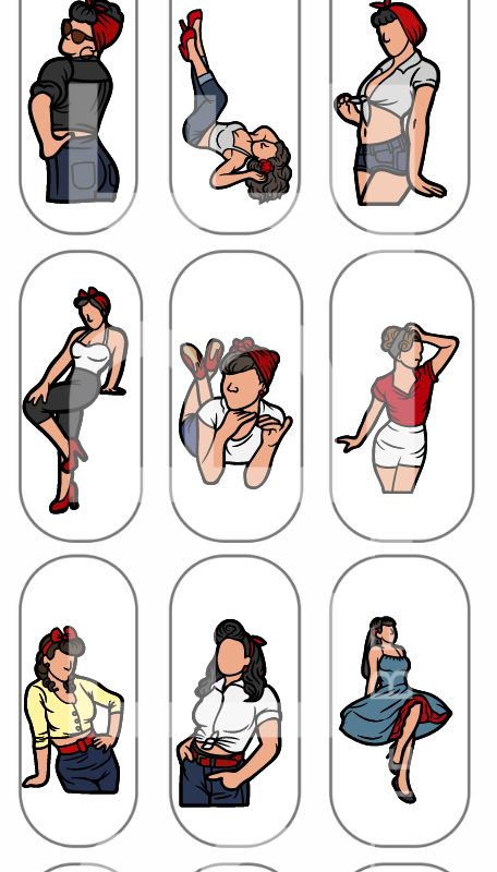 Pin Up Girl - Waterslide Decal